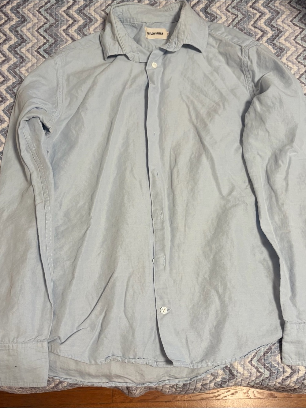 Taylor Stitch Pale Blue Lightweight Button-Front Shirt